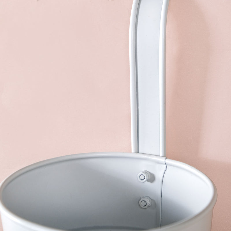 Minimalist Hanging Flower Bucket Set Of 3 Ivory