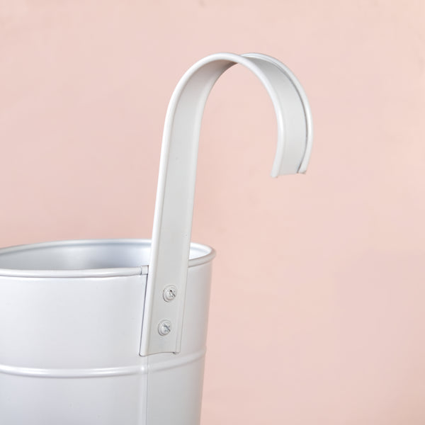 Minimalist Hanging Bucket Planter Set Of 3 Ivory