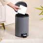 Minimalist Metal Dustbin With Removable Bucket Grey 7000ml