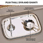 Minimalist Puja Mandir Large With Puja Thali Aasan And Ghanti