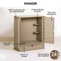 Minimalist Puja Mandir Large With Puja Thali Aasan And Ghanti