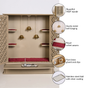 Minimalist Puja Mandir Large With Puja Thali Aasan And Ghanti