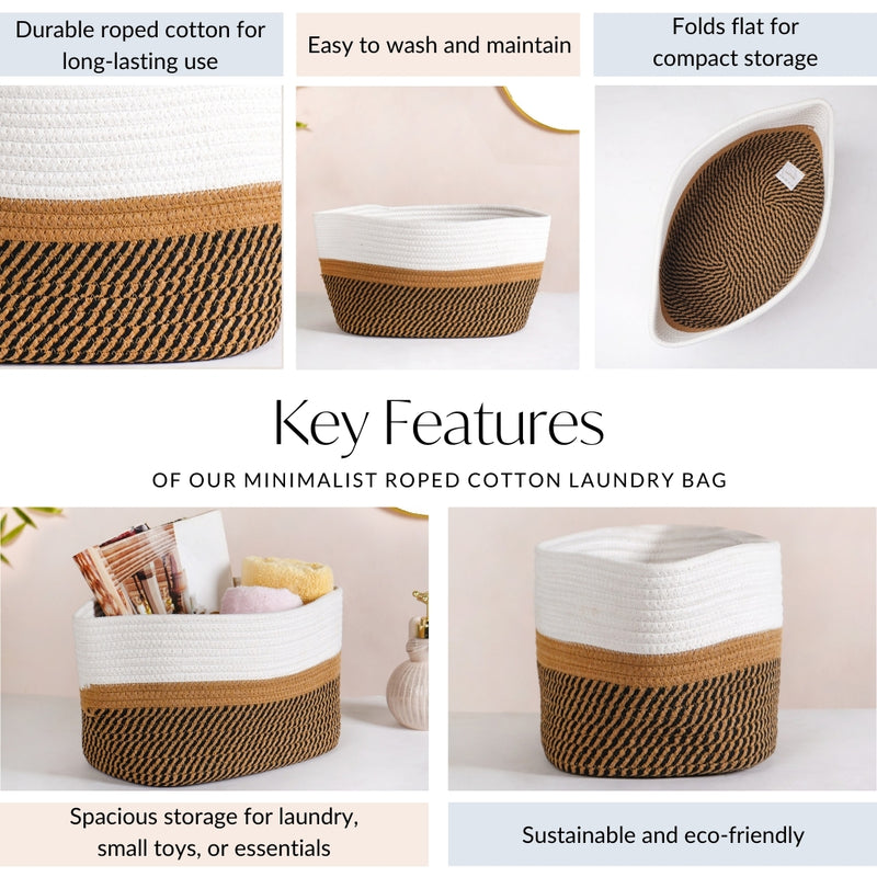 Minimalist Roped Cotton Storage Basket