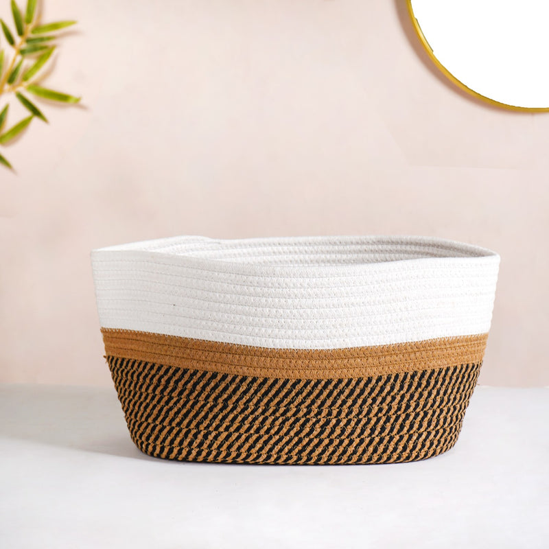 Minimalist Roped Cotton Storage Basket