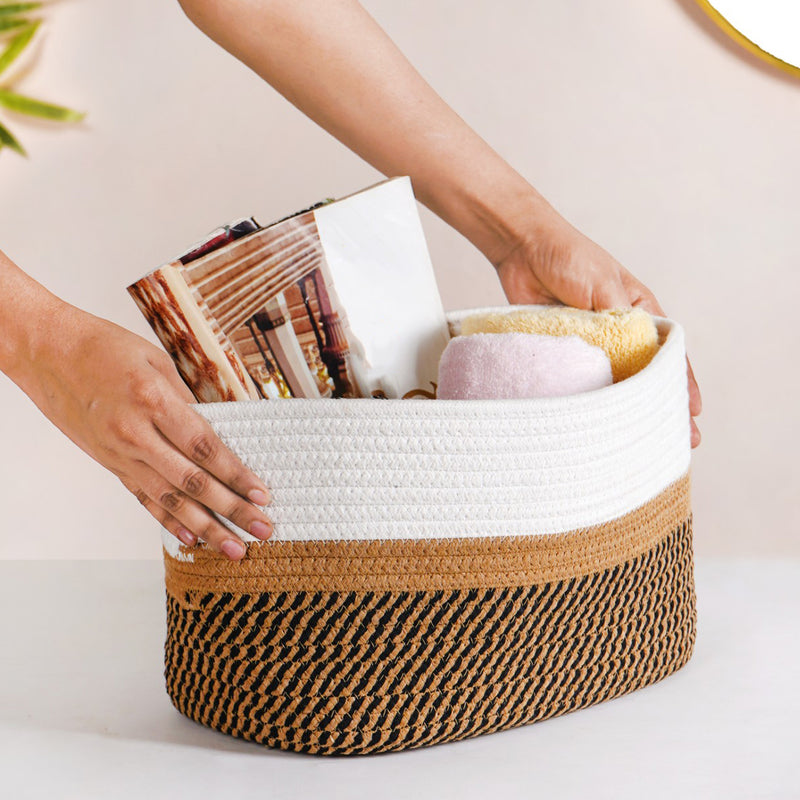 Minimalist Roped Cotton Storage Basket