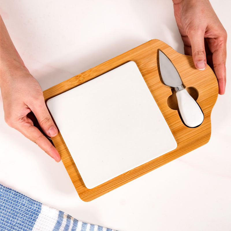 Minimalist Charcuterie Board With Knife