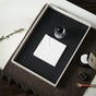 Minimalist Organiser Tray With Faux Leather Base Black White