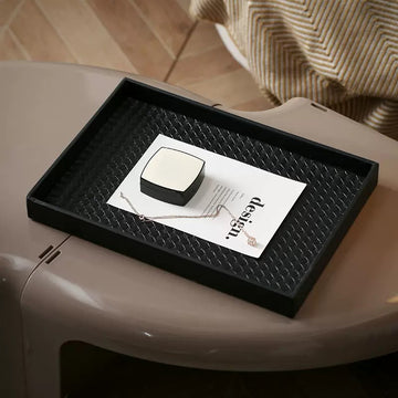 Minimalist Rectangle Organiser Tray Black