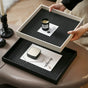 Minimalist Square Organizer Tray Black And White