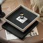 Minimalist Square Organizer Tray Black And White