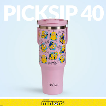 Minions Doodle Moods PickSip 40 Bottle 1200ml Pink