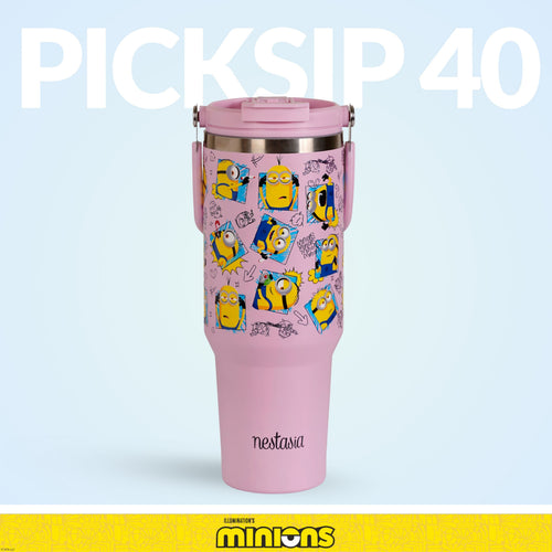 Minions Doodle Moods PickSip 40 Bottle 1200ml Pink
