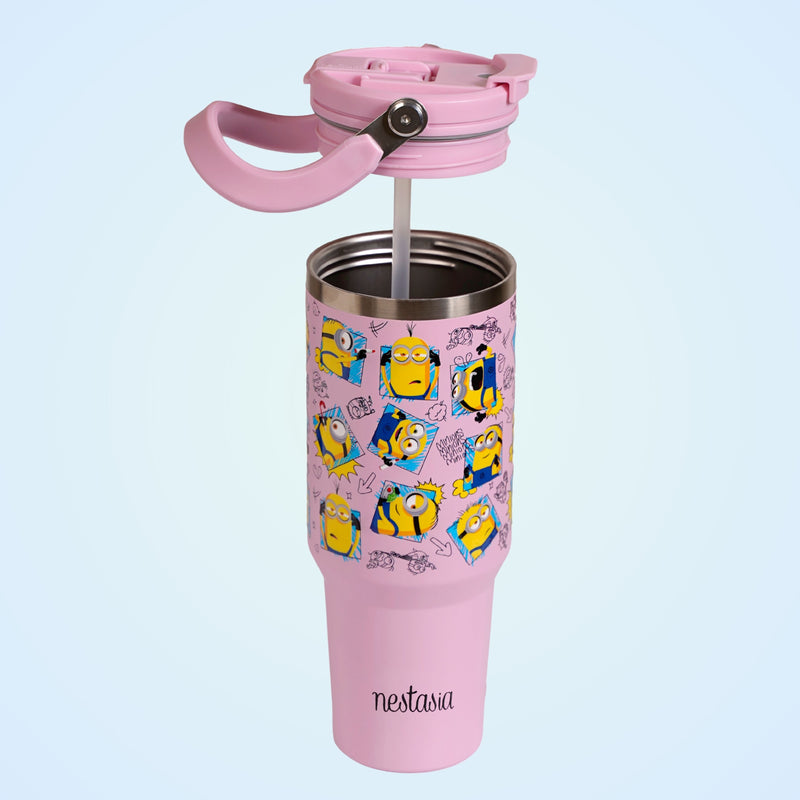 Minions Doodle Moods PickSip 40 Bottle 1200ml Pink
