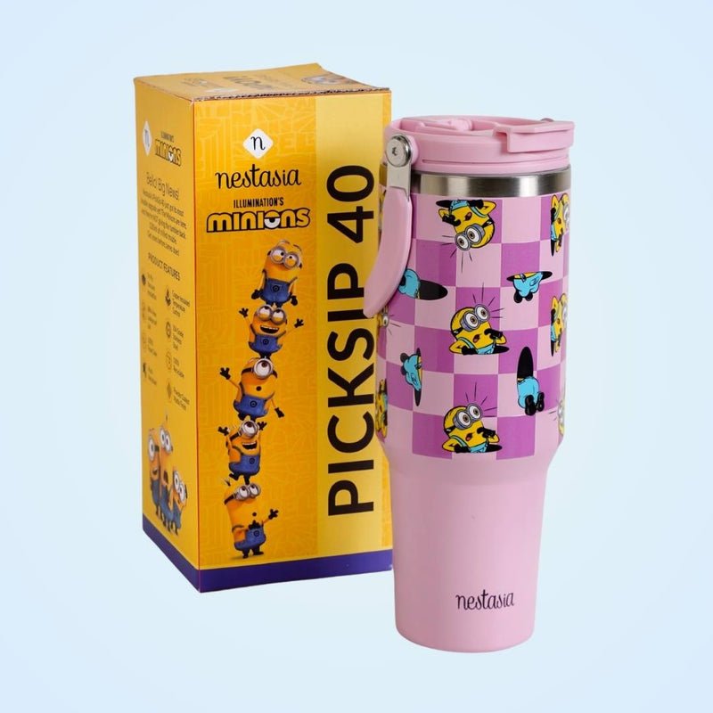 Minions Hide And Seek PickSip 40 Bottle 1200ml Pink