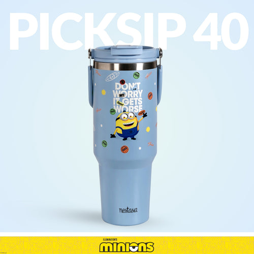 Minions It Gets Worse PickSip 40 Bottle Blue