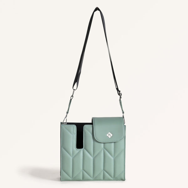 Mint Green Water Bottle Bag With Sling