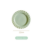 Green Snack Plates Set Of 4 Lao Luxury 9 Inch - Snack plates, round plates, ceramic snack plates, snacks serving plates, snack plates set