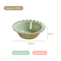 Green Scallop Luxury Serving Bowls Set Of 2 1000ml - Serving bowls, ceramic serving bowls, serving bowls set, large bowls, green bowls