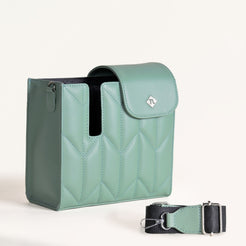 Mint Green Water Bottle Bag With Sling