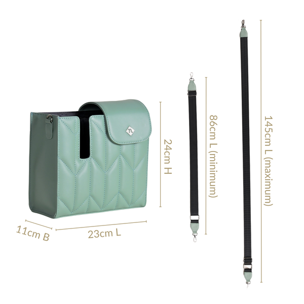 Mint Green Water Bottle Bag With Sling