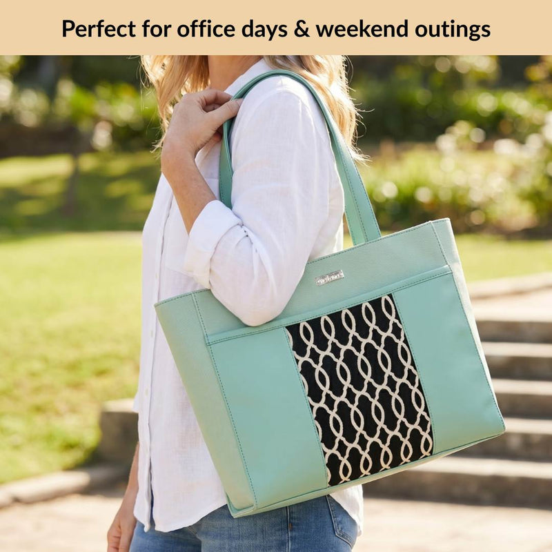 Mintdew Jacquard Tote Bag