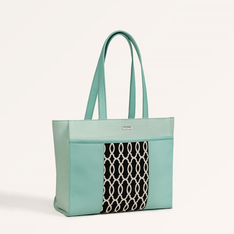 Mintdew Jacquard Tote Bag
