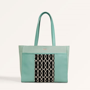 Mintdew Jacquard Tote Bag