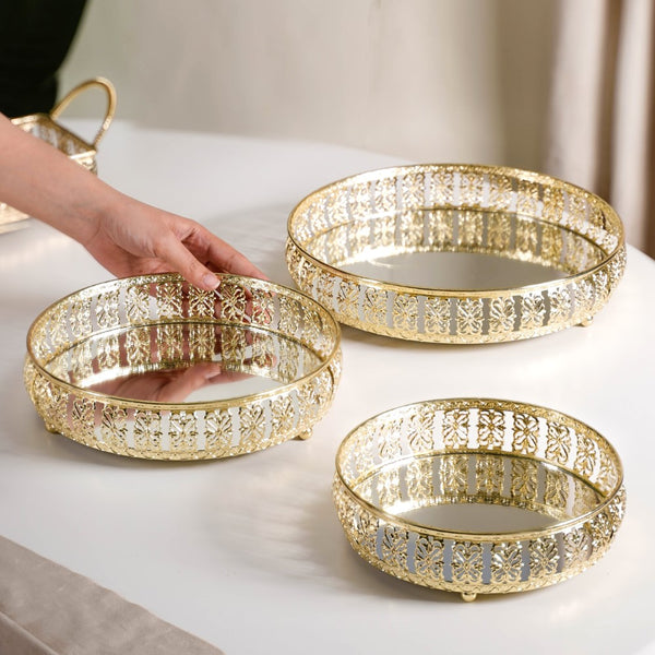 Gold Mirrored Decorative Tray, 18