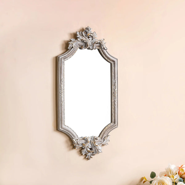 Vintage Ornate Wall Mirror Ivory