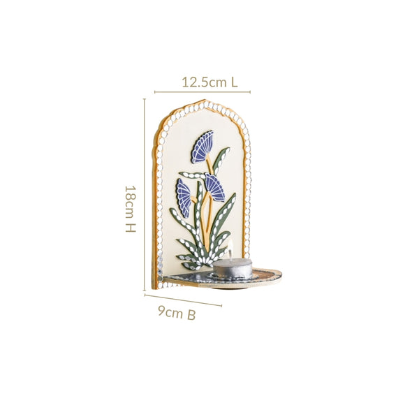 Mirrorwork Lippan Wall Tealight Holder Set Of 2 Royal Blue