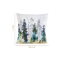 Misty Pine Forest Couch Cushion Cover 