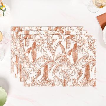 Mocha Fern Cotton Tablemat Set Of 4