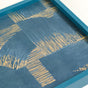 Modern Abstract Art Tray Set Of 2 Blue