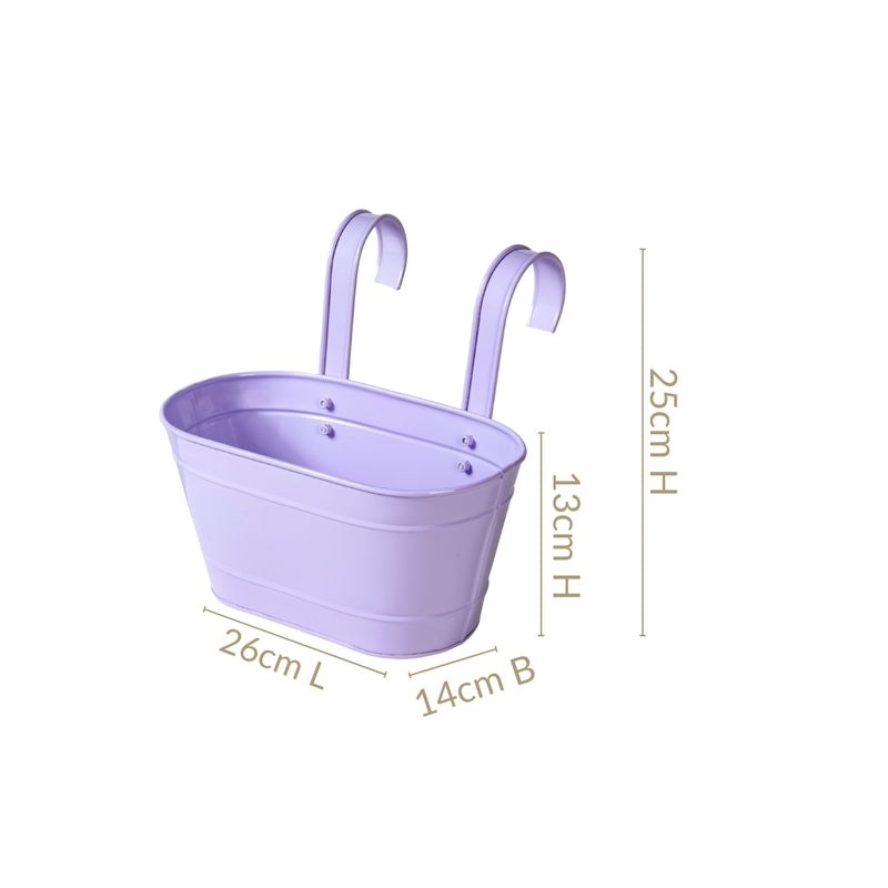 Modern Wall Decor Hanging Planter Lavender Set Of 2