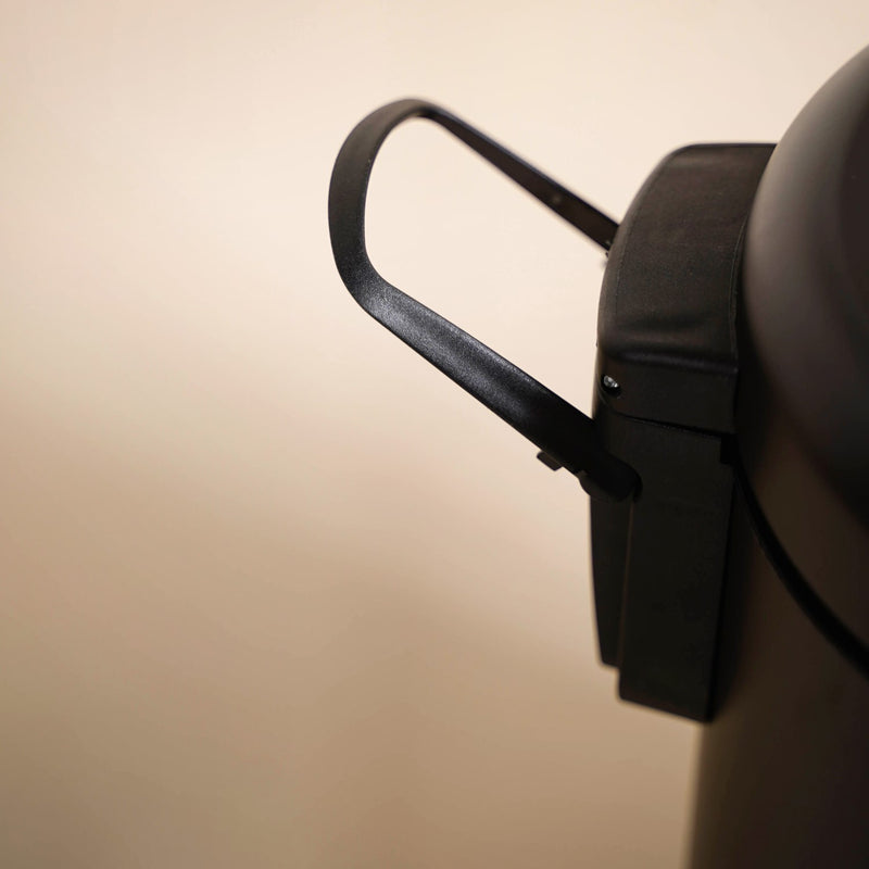 Modern Metal Dustbin With Removable Bucket Black 5000ml