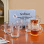 Modern Panelled Embossed Mugs Set Of 6 229ml