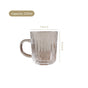 Modern Panelled Embossed Mugs Set Of 6 229ml