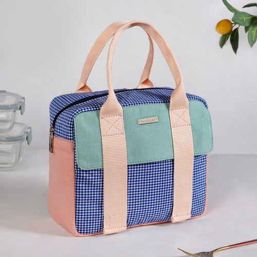 Modern Patchwork Insulated Lunch Bag