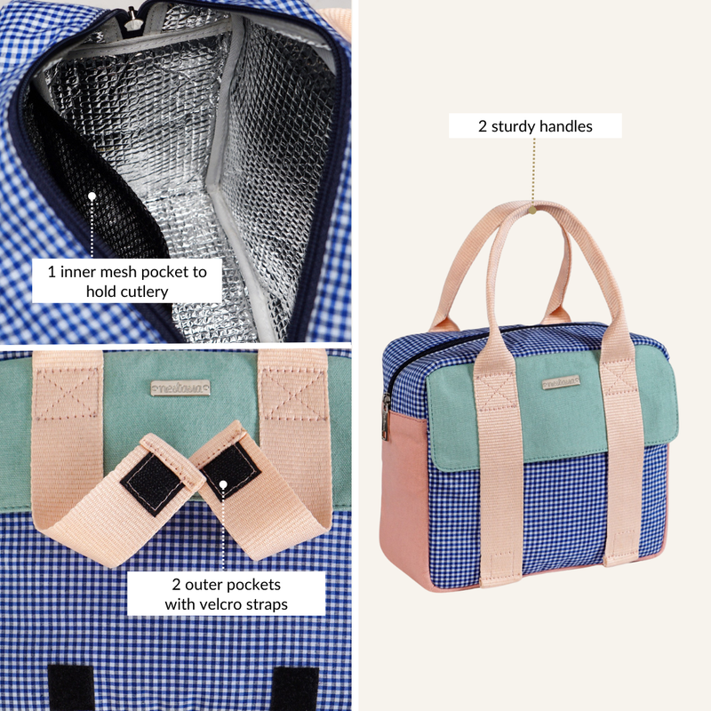 Modern Patchwork Insulated Lunch Bag