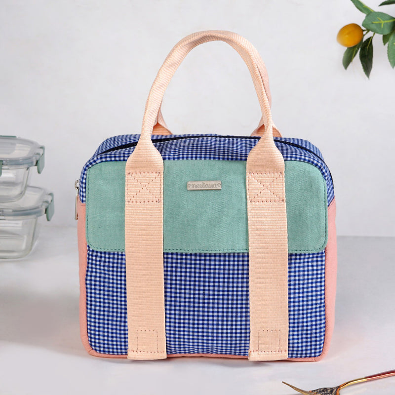 Modern Patchwork Insulated Lunch Bag