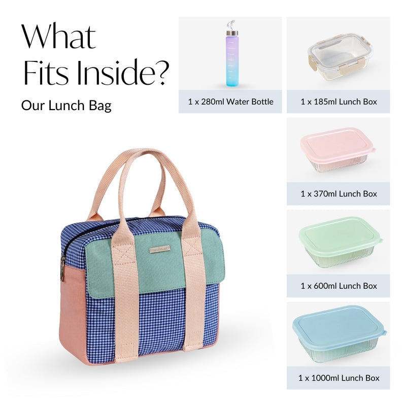 Modern Patchwork Insulated Lunch Bag