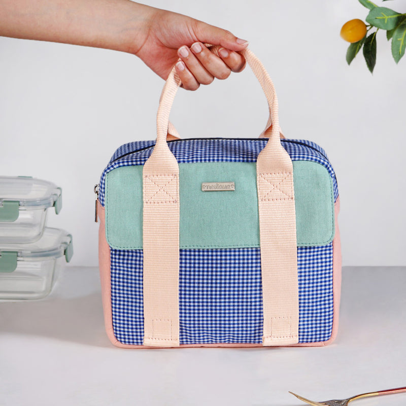 Modern Patchwork Insulated Lunch Bag
