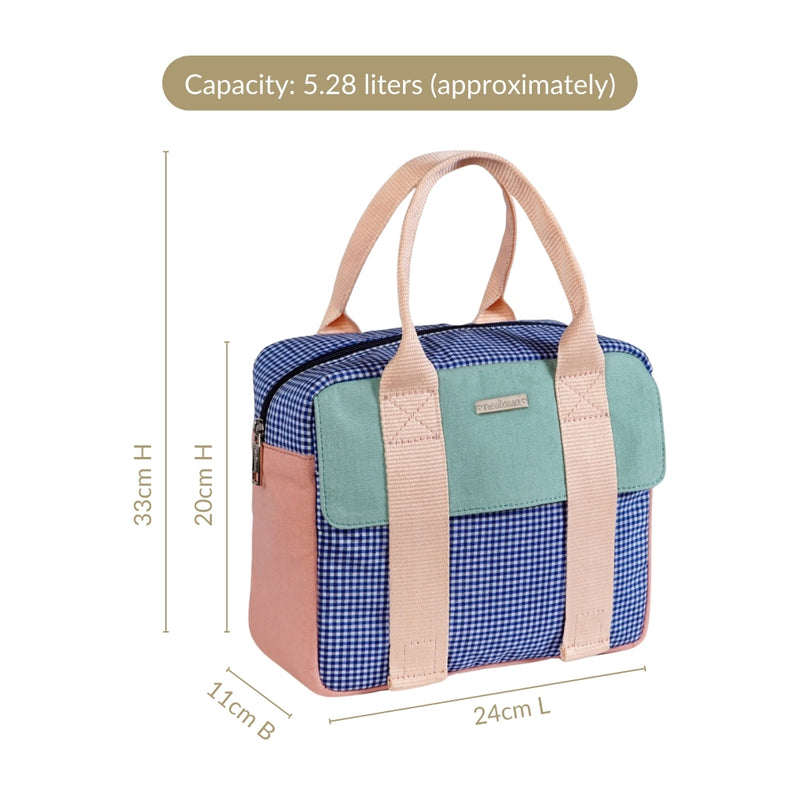 Modern Patchwork Insulated Lunch Bag