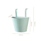 Modern Ribbed Balcony Planter Set Of 2 Mint