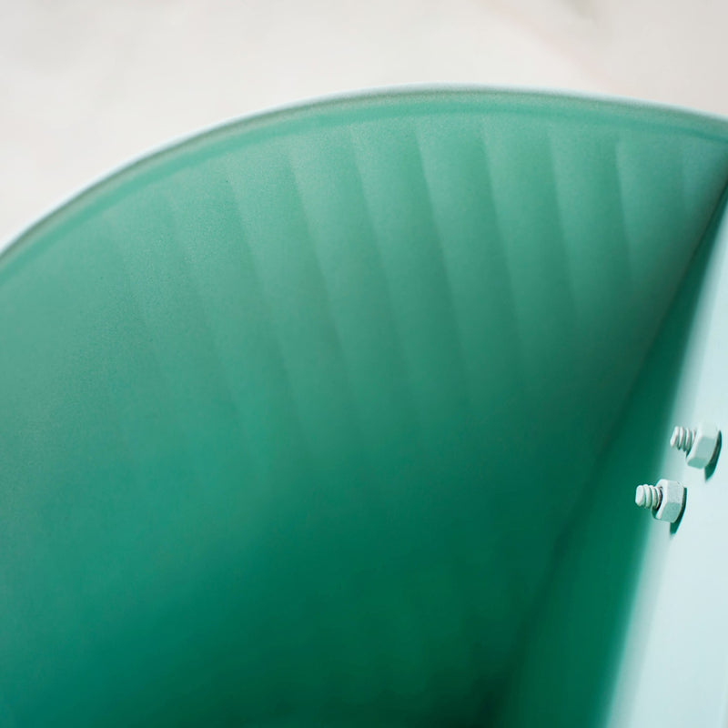 Modern Ribbed Balcony Planter Set Of 2 Mint