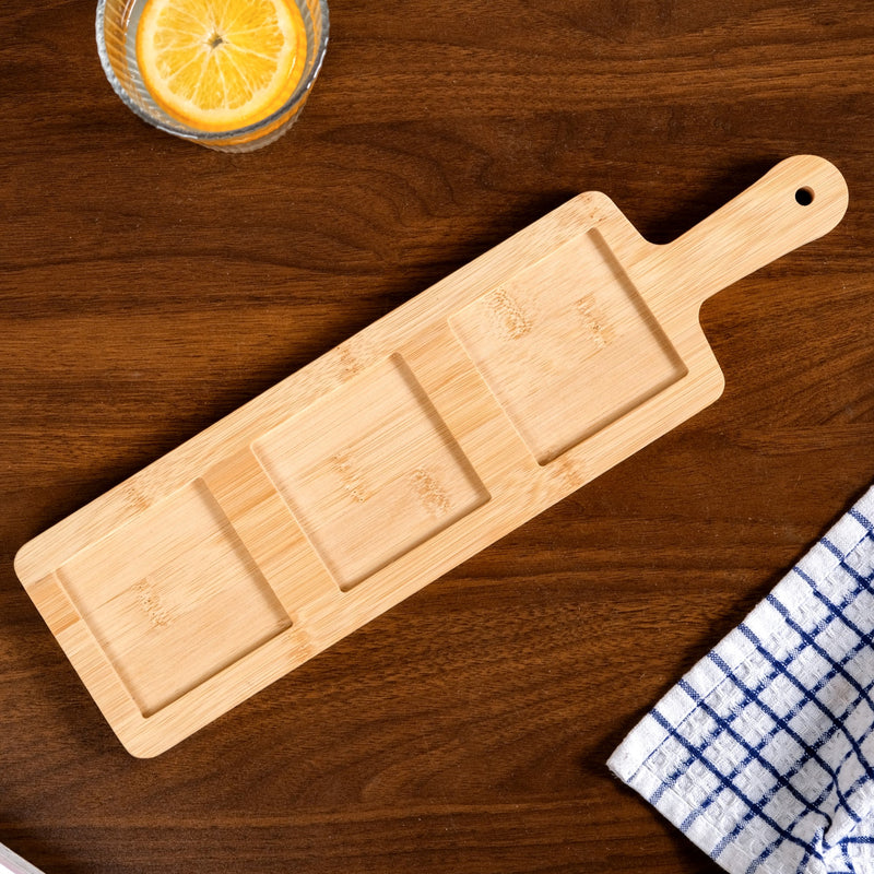 3 Glass Serving Bowl And Tray Set