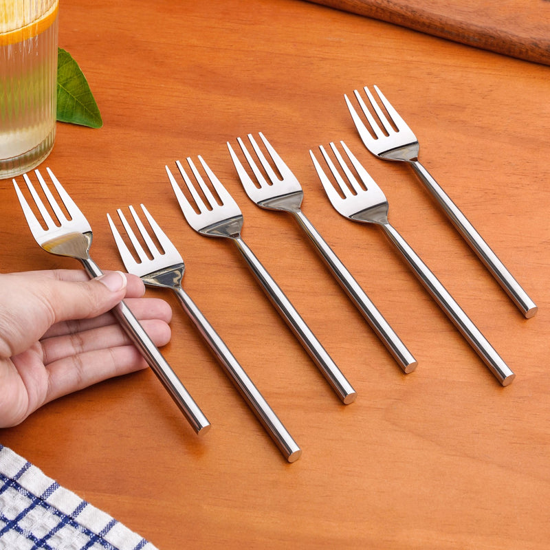 Modern Stainless Steel Table Fork Set Of 6