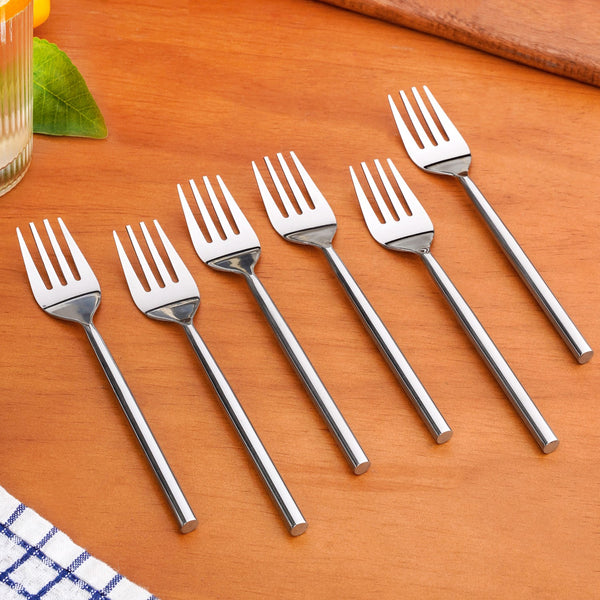 Modern Stainless Steel Table Fork Set Of 6