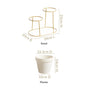 Modern Two Tier Gold Stand And Off White Terracotta Planters