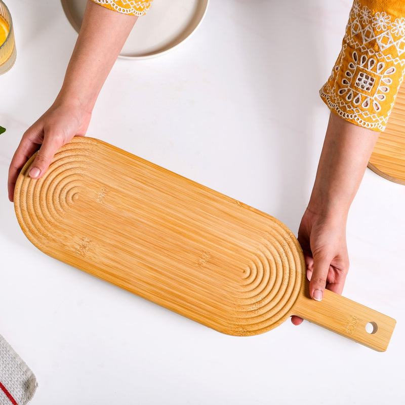 Modern Wooden Serving Tray 20 Inch